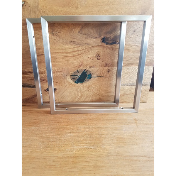 2 x Edelstahl Konsole, Wandkonsole, Halterung, Wandhalterung, Waschtisch, Handtuchhalter, handgefertigt, rostfrei, 40 x 40 cm